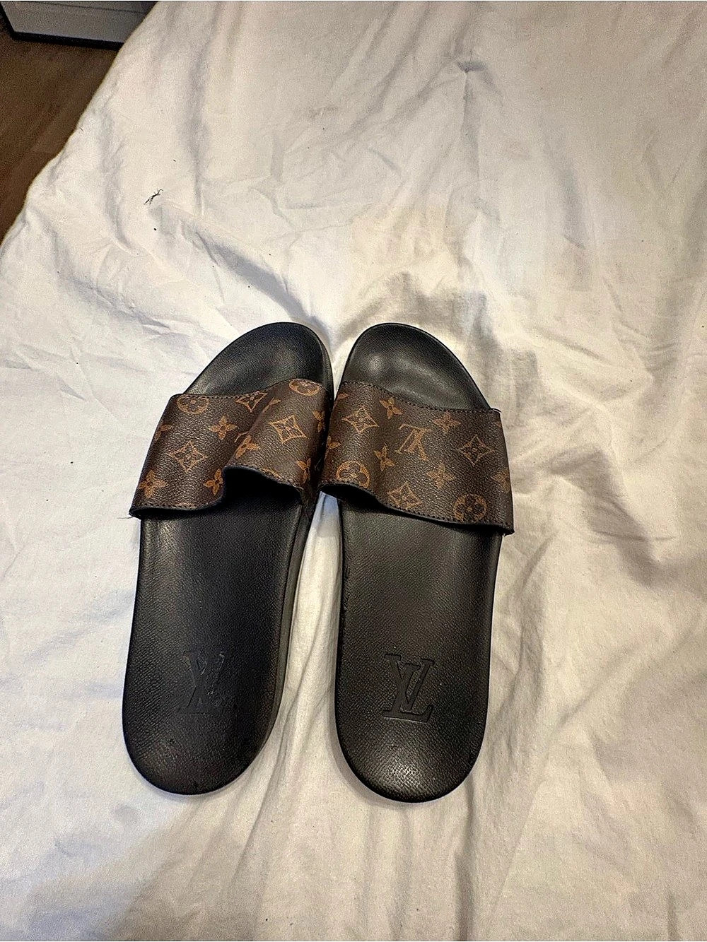 Louis Vuitton Waterfront Mule Monogram Sandals Brown & Black